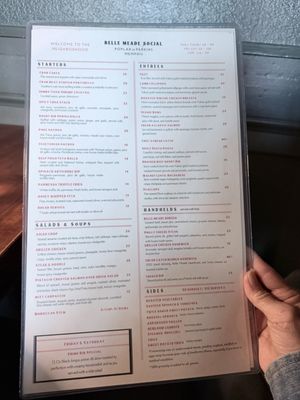 Menu photo 1 Belle Meade Social Memphis, TN Menu photo 1 Belle Meade Social Memphis, TN