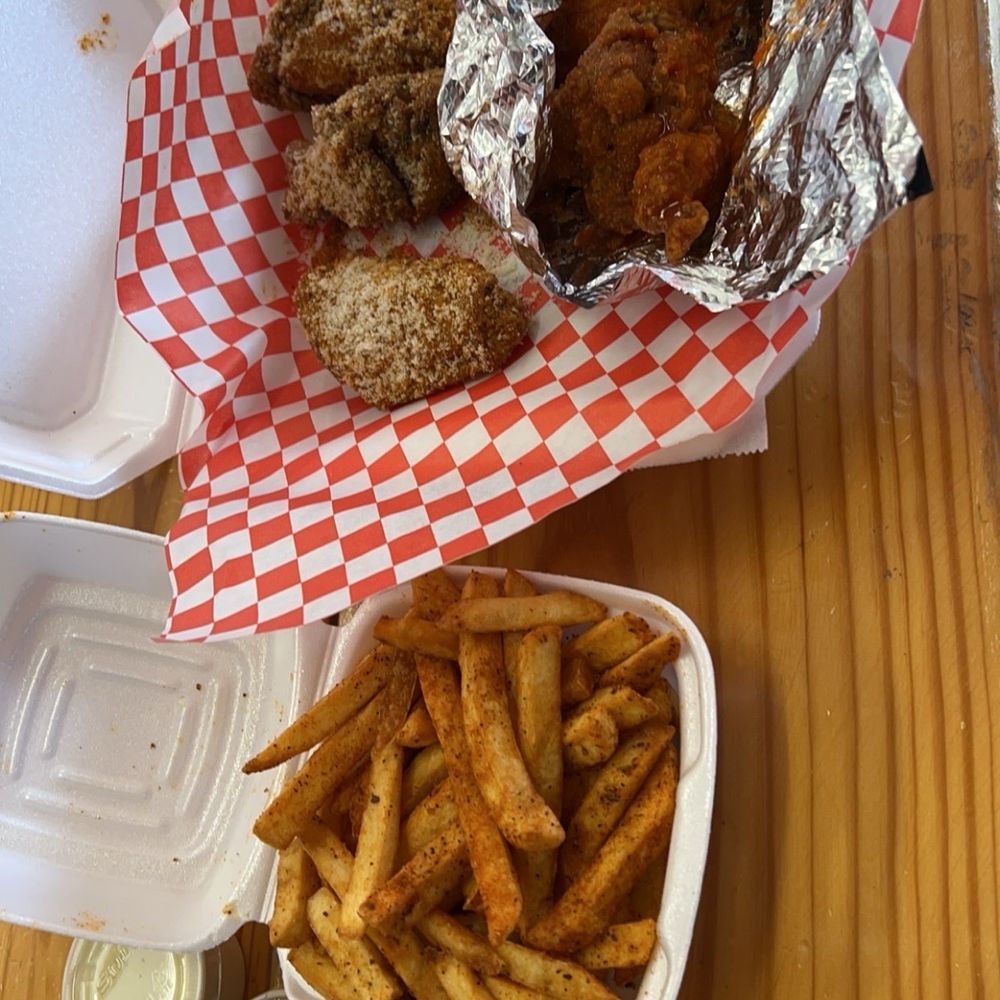Gossip Shack 2 - 6 wings with fry - Chicken Wings Near Me - Pflugerville, Texas Gossip Shack 2 - 6 wings with fry - Chicken Wings Near Me - Pflugerville, Texas