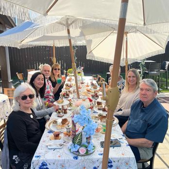 Bliss Tea & Treats - Family gathered for a special outside celebration in Oceanside. - Tea Rooms Near Me - Oceanside, California