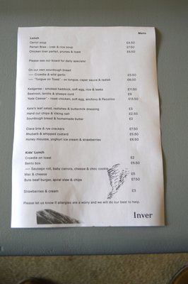 Menu photo 1 Inver Restaurant Argyll & Bute, AGB