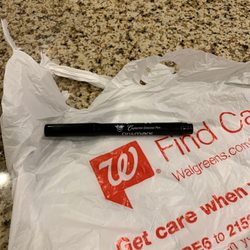 Walgreens - The counterfeit pen my cashier missed out on using because I paid with Apple Pay. I'm keeping the pen.