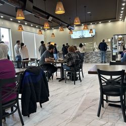 Levant Mediteranian Grill - Dining area and counter.