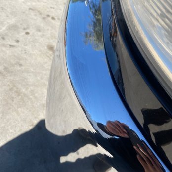 Texas Splish Splash - Bumper with smear an water marks - Car Wash Near Me - Pearland, Texas