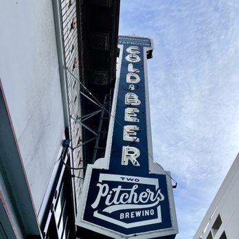 Two Pitchers Brewing - Two Pitchers signage - Beer Gardens Near Me - Oakland, California Two Pitchers Brewing - Two Pitchers signage - Beer Gardens Near Me - Oakland, California