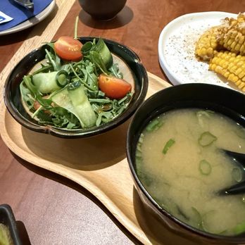 Manhatto - Salad and miso soup with lunch special - Japanese Near Me - New York, New York