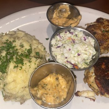 J Mark's Restaurant - Crab Cakes + Garlic Mashed Potatoes - New American Near Me - Pompano Beach, Florida