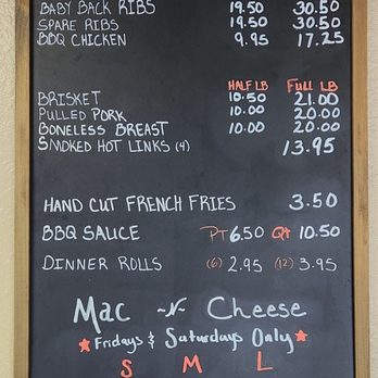 Calhoun Family Texas Barbeque - Menu 10/18/24 - Barbeque Near Me - Murrieta, California