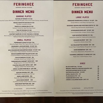 Feringhee - Modern Indian Cuisine - Menu as of July 15, 2022 - Indian Near Me - Chandler, Arizona Feringhee - Modern Indian Cuisine - Menu as of July 15, 2022 - Indian Near Me - Chandler, Arizona