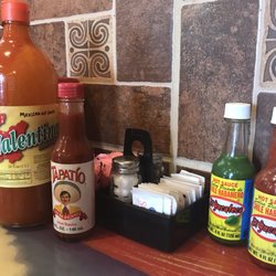 El Toro - Four hot sauces at my table when I arrived!