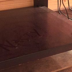 Beavers Bend Getaways - I wrote the word "nasty" in the dust under the master bathroom sink