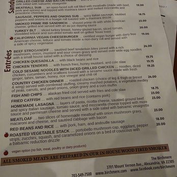 Birchmere - Menu - Music Venues Near Me - Alexandria, Virginia