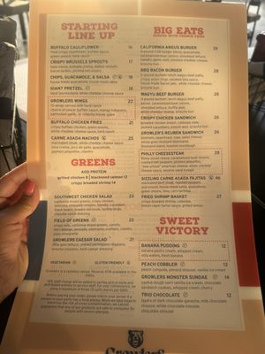 Menu photo 1 Growlers Chula Vista, CA