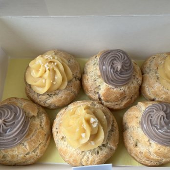 Tam’s Cream Puffs - My faves right now - Hawaiian Coco Puff and Taro - Patisserie/Cake Shop Near Me - Orem, Utah