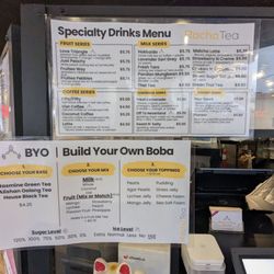 Drink menu