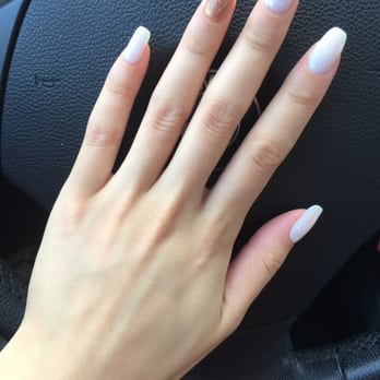 Cloud 9 Nails & Spa - I got a white color with gold shellac - Nail Salons Near Me - Houston, Texas