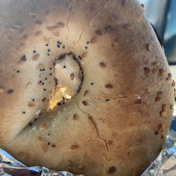 Nichole's Coffee Depot & Deli - Everything bagel, toasted, with cream cheese.