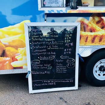 Biggi's Little Bavaria - a menu on the side of a food truck - Food Trucks Near Me Biggi's Little Bavaria - a menu on the side of a food truck - Food Trucks Near Me