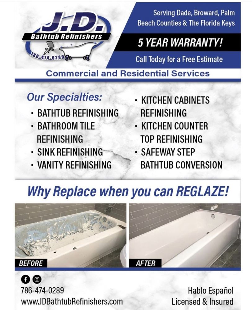 JD BATHTUB REFINISHERS Updated July 2024 13447 SW 291st St