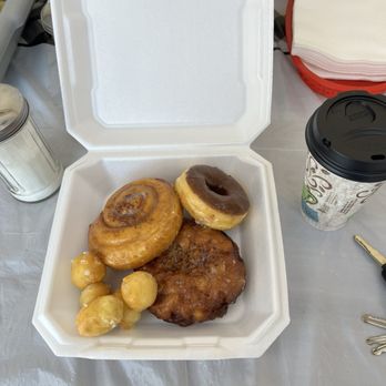 Douglas Donuts - Doughnut holes, chocolate glazed donut, Apple fritter, and cinnamon roll. - Donuts Near Me - Douglasville, Georgia