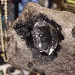 Herkimer diamonds in bedrock