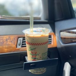 Hazelnut Coffee with boba and coffe jelly