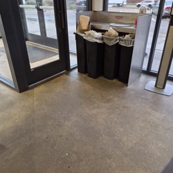 Chipotle Mexican Grill - Overflowing trash.