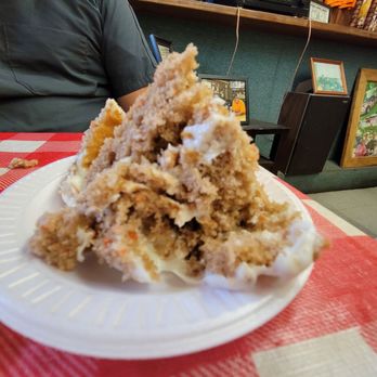 Love That BBQ - Carrot cake. A bit messy, but my hubby loved it. - Barbeque Near Me - Knoxville, Tennessee Love That BBQ - Carrot cake. A bit messy, but my hubby loved it. - Barbeque Near Me - Knoxville, Tennessee
