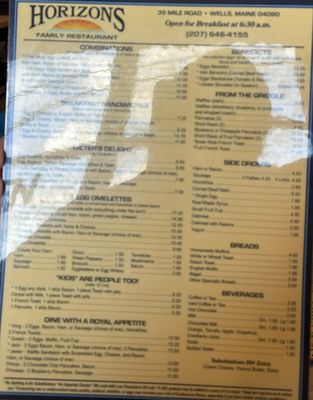 Menu photo 1 Horizons Family Restaurant Wells, ME Menu photo 1 Horizons Family Restaurant Wells, ME