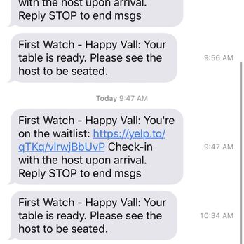 First Watch - Almost a whole hour for two people! - Breakfast & Brunch Near Me - Glendale, Arizona