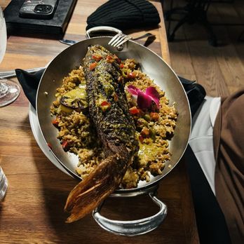 Pierre Pierre - While snapper w rice - Steakhouses Near Me - Oakland, California