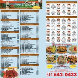 Restaurant Le Nouveau Paradis - Menu