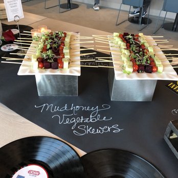 Foodz Catering - "Mudhoney" Skewers. Beets, tomatoes & cucumbers with a honey dill drizzle sauce. Yummy! Vegetarian & Gluten free - Caterers Near Me - Seattle, Washington Foodz Catering - "Mudhoney" Skewers. Beets, tomatoes & cucumbers with a honey dill drizzle sauce. Yummy! Vegetarian & Gluten free - Caterers Near Me - Seattle, Washington