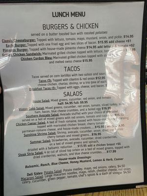 Menu photo 4 Vinton Cafe Vinton, VA
