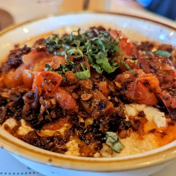 Native + Nomad - Chevre Polenta, Blistered Tomato, Chili, Basil - Gluten-Free Near Me - El Dorado Hills, California Native + Nomad - Chevre Polenta, Blistered Tomato, Chili, Basil - Gluten-Free Near Me - El Dorado Hills, California