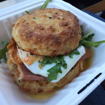 Morsel - The Spanish Fly (on chive biscuit with over easy egg) - Coffee & Tea Near Me - Seattle, Washington Morsel - The Spanish Fly (on chive biscuit with over easy egg) - Coffee & Tea Near Me - Seattle, Washington