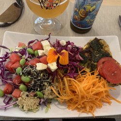 Chefs Café - The light lunch. Under the veggies is a slice of quiche.