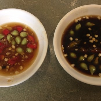 Jun Jun's Restaurant - Don't forget to mix up your dipping sauces. I like more kalamansi while hubby likes more soy sauce. - Filipino Near Me - Angeles City, PAM