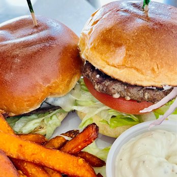 Flight Burger - Small Greek Lamb Burger Small Fire Burger BEEF - Burgers Near Me - Carmel, Indiana