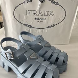 Prada - Light blue Foam rubber sandal.