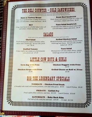 Menu photo 3 Big Tex Bar-B-Que Willcox, AZ