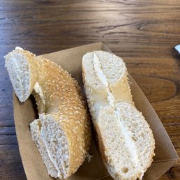 Sesame Bagel with Plain Cream Cheese