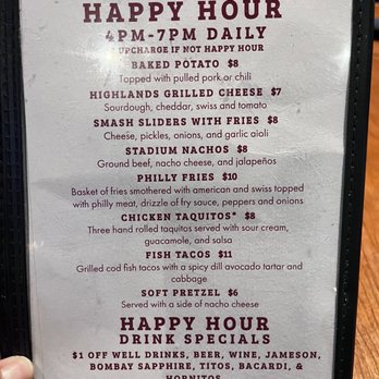 Highland's Brew Pub - happy hour menu - Pubs Near Me - Eugene, Oregon Highland's Brew Pub - happy hour menu - Pubs Near Me - Eugene, Oregon