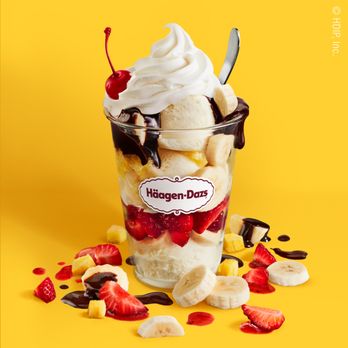 Häagen-Dazs - a dessert with bananas, strawberries, and cherries - Ice Cream & Frozen Yogurt Near Me - Miami, Florida Häagen-Dazs - a dessert with bananas, strawberries, and cherries - Ice Cream & Frozen Yogurt Near Me - Miami, Florida