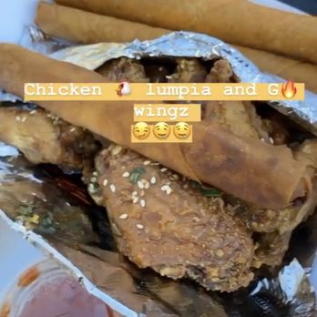 Lucky Three Seven - G Wings alongside both chicken & pork lumpia - Filipino Near Me - Oakland, California Lucky Three Seven - G Wings alongside both chicken & pork lumpia - Filipino Near Me - Oakland, California