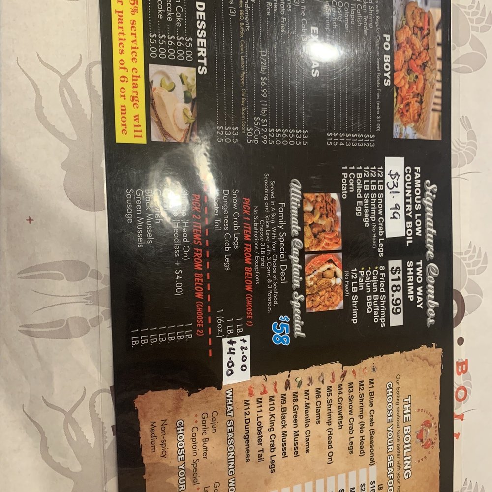 Captain Crab - Menu as of Sept. 2021 - Seafood Near Me - Sacramento, California Captain Crab - Menu as of Sept. 2021 - Seafood Near Me - Sacramento, California