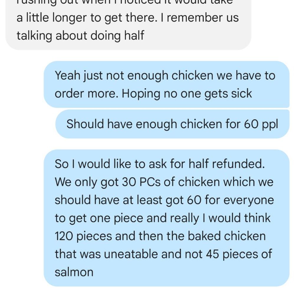 Happy Days - Text message between me and caterer - Caterers Near Me Happy Days - Text message between me and caterer - Caterers Near Me