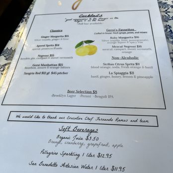 Gersi - Nice specially drinks - Italian Near Me - Brooklyn, New York
