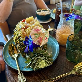 Thai Prime - Pineapple, shrimp and chicken in a real in a real pineapple. - Thai Near Me - Carmel, Indiana Thai Prime - Pineapple, shrimp and chicken in a real in a real pineapple. - Thai Near Me - Carmel, Indiana