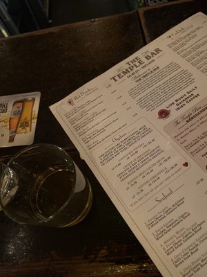 Menu photo 6 The Temple Bar Dublin, D Menu photo 6 The Temple Bar Dublin, D