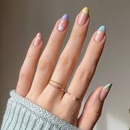 This picture represents a similar 5 nail tip color set I got on both hands. This picture represents a similar 5 nail tip color set I got on both hands.